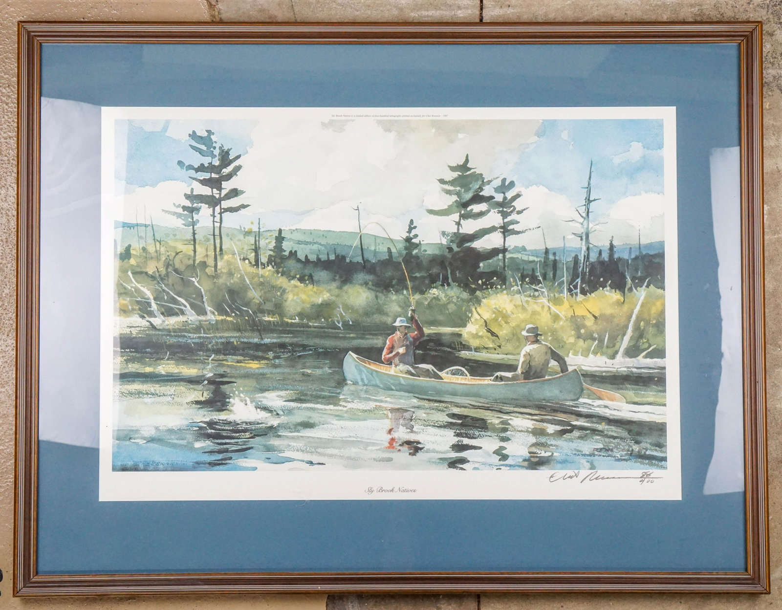 Reneson, Chet.Sly Brook Natives. Fine color lithograph. (1 of 1)