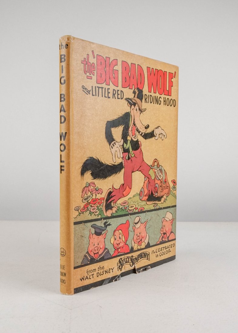 Disney, Walt: 30. Disney, Walt.The Big Bad Wolf and Little Red Riding Hood. Illustrated, including color plates. 4to, publisher's pictorial boards, dust jacket (chipped); light wear, generally a clean and fresh cop