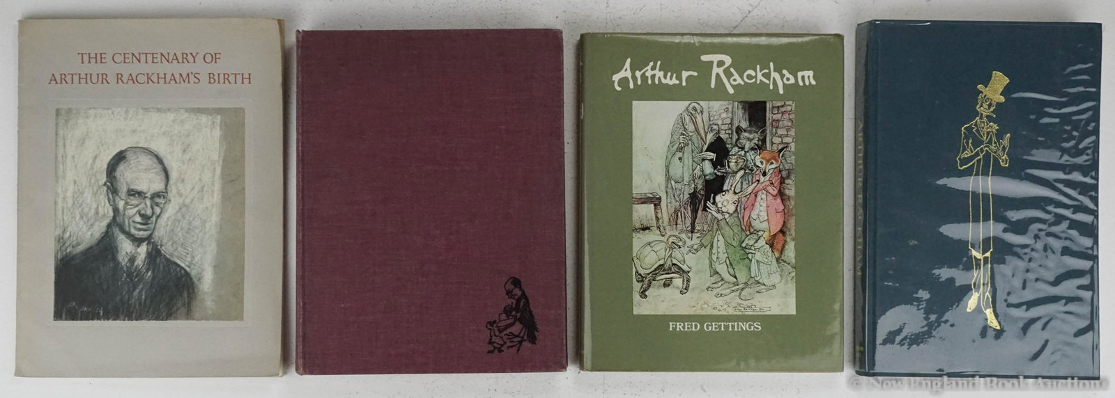 (Rackham, Arthur): 155. (Rackham, Arthur). Group of 7 volumes. Illustrated. 4to or 8vo, 4 cloth; moderate wear. Vp, vd [75/100]Includes: Latimore & Haskell. Arthur Rackham. A Bibliography. 1936. ONE OF 550 * Riall. A Ne