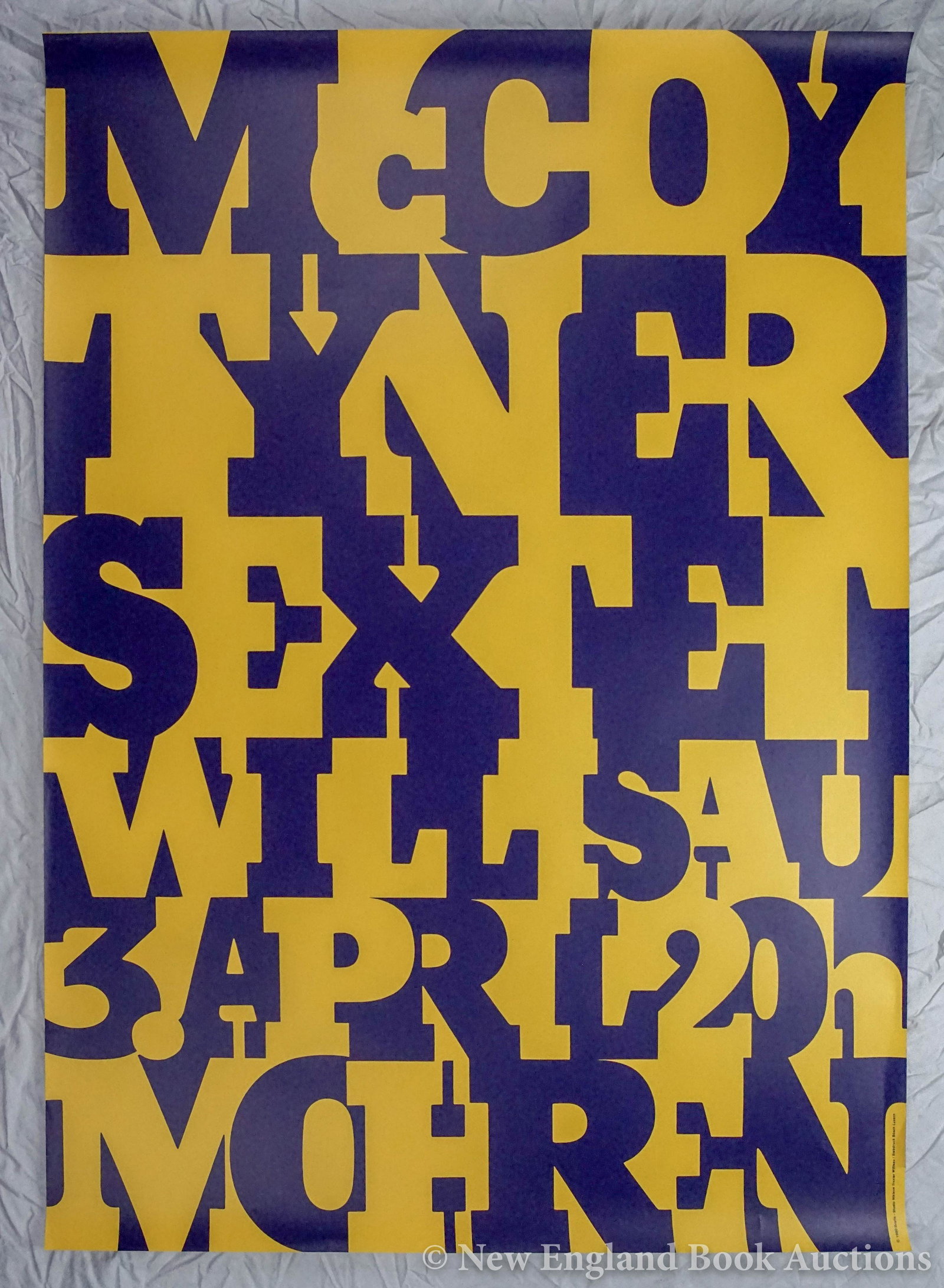 Troxler, Niklaus: 178. Troxler, Niklaus. Willisau McCoy Tyner. Color silkscreen poster. 50 x 35-1/2 inches; light wear. Lucerne, 1980 [150/250]