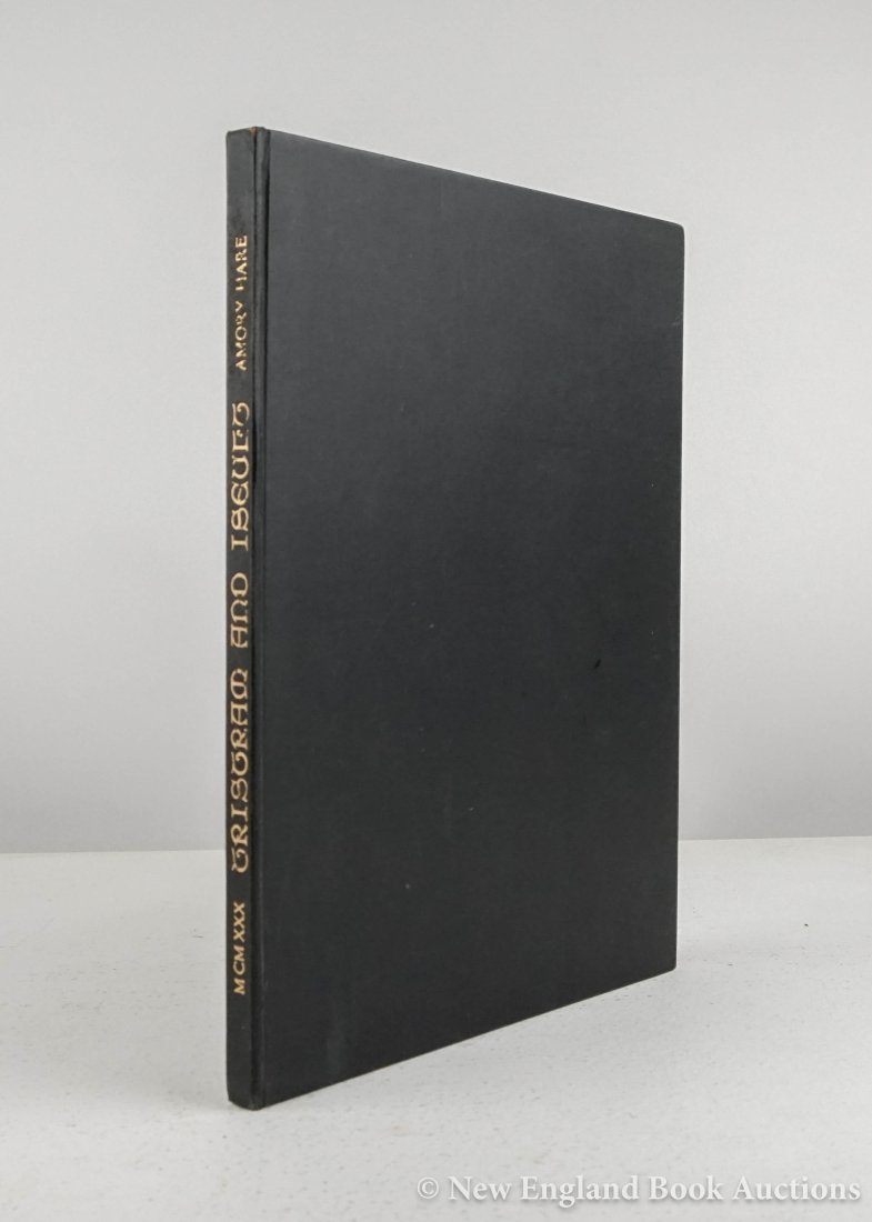 Esherick, Wharton; & Amory Hare: 215. Esherick, Wharton; & Amory Hare. Tristram and Iseult. 10 wood-cut illustrations by Esherick. Thin 4to, gilt-lettered cloth; moderate wear, Rockwell Kent illustration mounted to verso of title (si