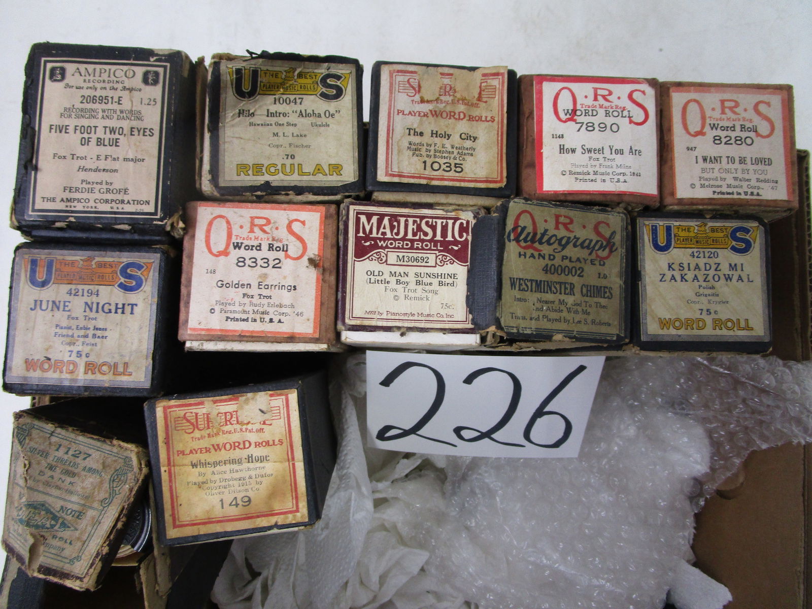 Music Rolls: Rolls for player pianos