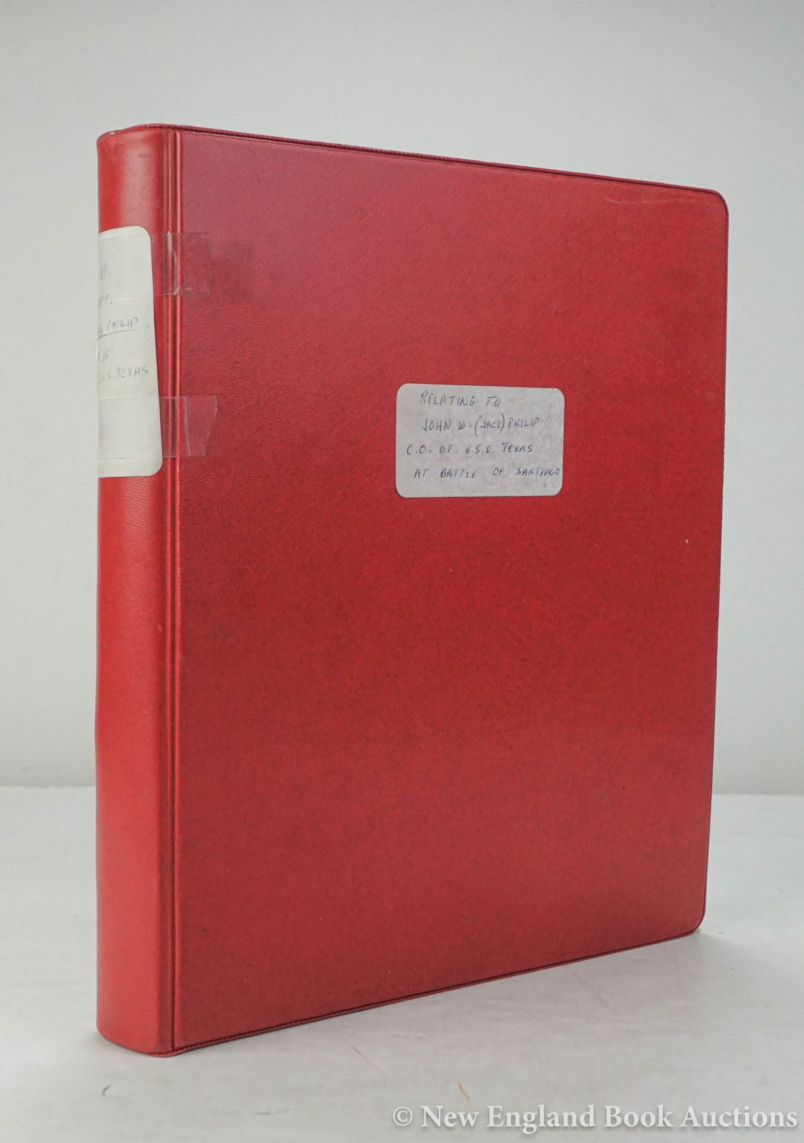 Maritime: 123. Maritime. Philip, John Woodward, Rear Admiral. Archive of letters and photographs. Various sizes and formats; removed from a scrapbook with adhesions on versos. American, 1890s-1900 [100/150] Inc