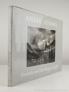 Adams, Ansel: 6. Adams, Ansel. Adams, Ansel. Yosemite and the Range of Light. Illustrations from photographs by Adams. Oblong folio, cloth, dust jacket (margin creased); moderate wear. Boston, 1979 [80/120] FIRST E