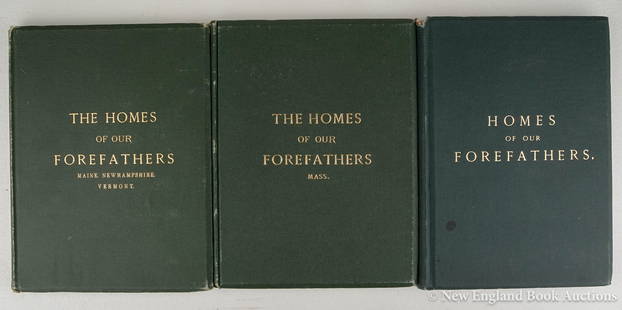 Architecture: 12. Architecture. Whitefield, Edwin. Group of 3 volumes, as listed below. Profusion of lithograph illustrations. Square 8vo, gilt-lettered cloth, all edges gilt; moderate wear. Boston, vd [200/300] Ho