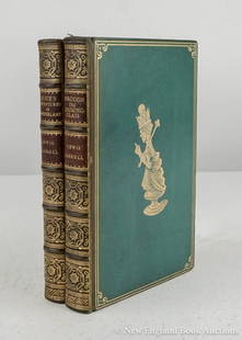 Carroll, Lewis: 39. Carroll, Lewis. Through The Looking-Glass * Alice's Adventures in Wonderland. Together 2 volumes. Illustrations by John Tenniel. Small 8vo, full gilt-pictorial polished teal calf by Riviere, spine