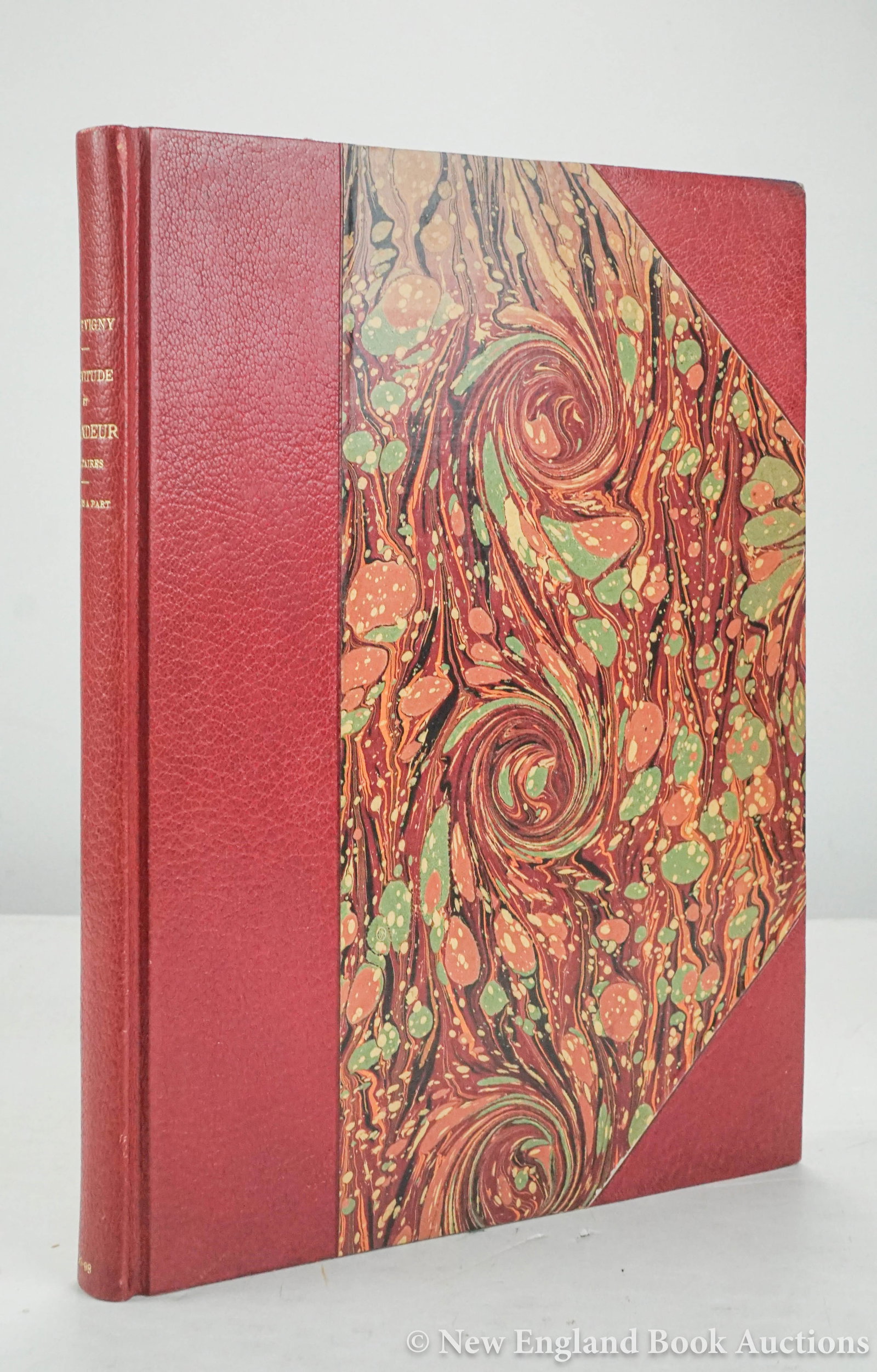 Vigny, Alfred de: 195. Vigny, Alfred de. Servitude et Grandeur Militaires [spine-title]. Suite of 129 plates without letters. Folio, gilt-lettered red morocco-backed boards; light wear. Paris, 1835 [125/175]