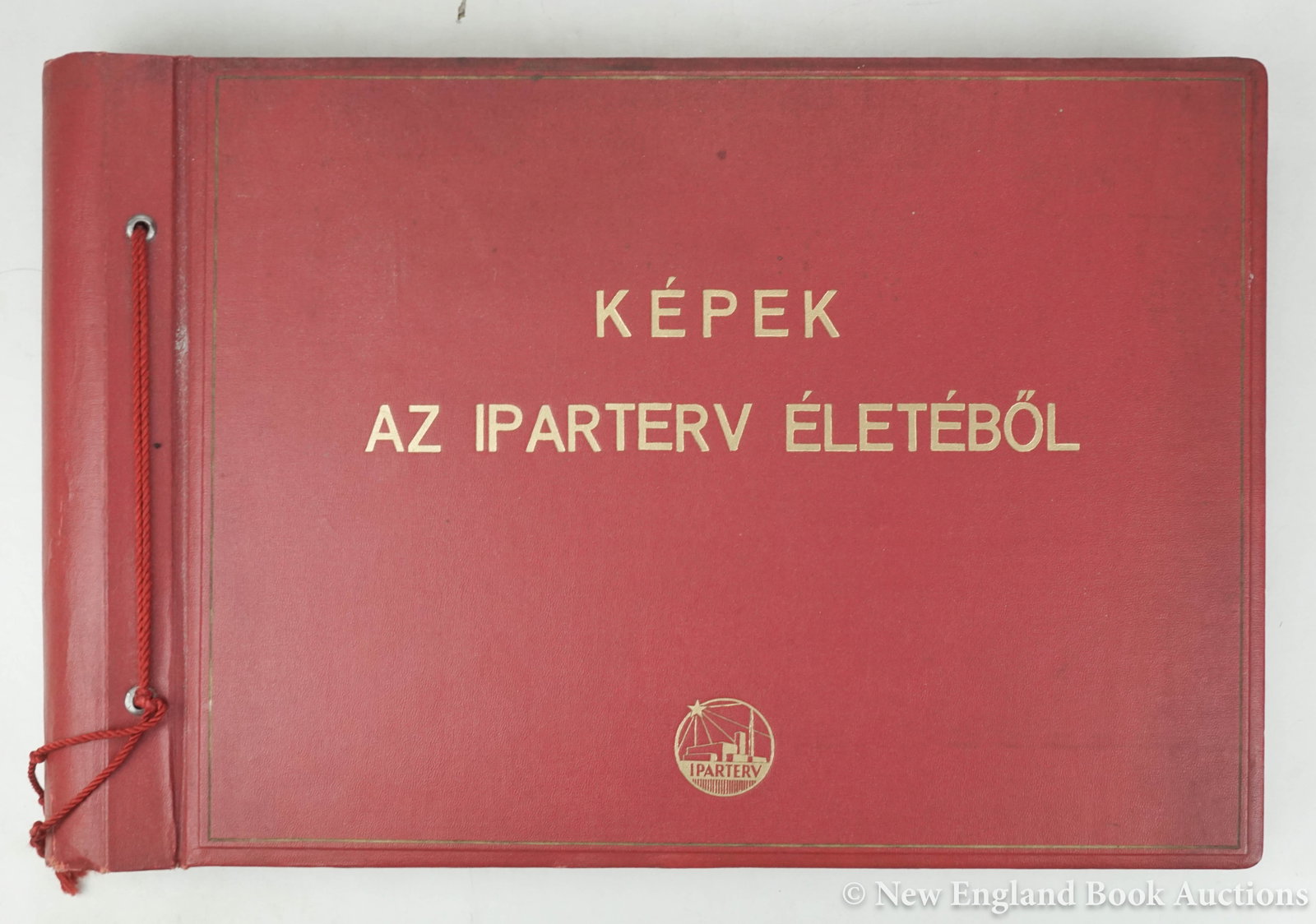 Photography: 25. Photography. Képek az Iparterv Életéböl. [Pictures of Life at Iparterv]. Over 180 mounted black-and-white photographs of buildings, employees and events. Booklet inserted into front pocket. Ob