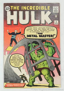 Comic Book: 94. Comic Book. The Incredible Hulk. Illustrated. Volume 1, Number 6. Edited by Stan Lee. 4to, pictorial wrappers. Fine