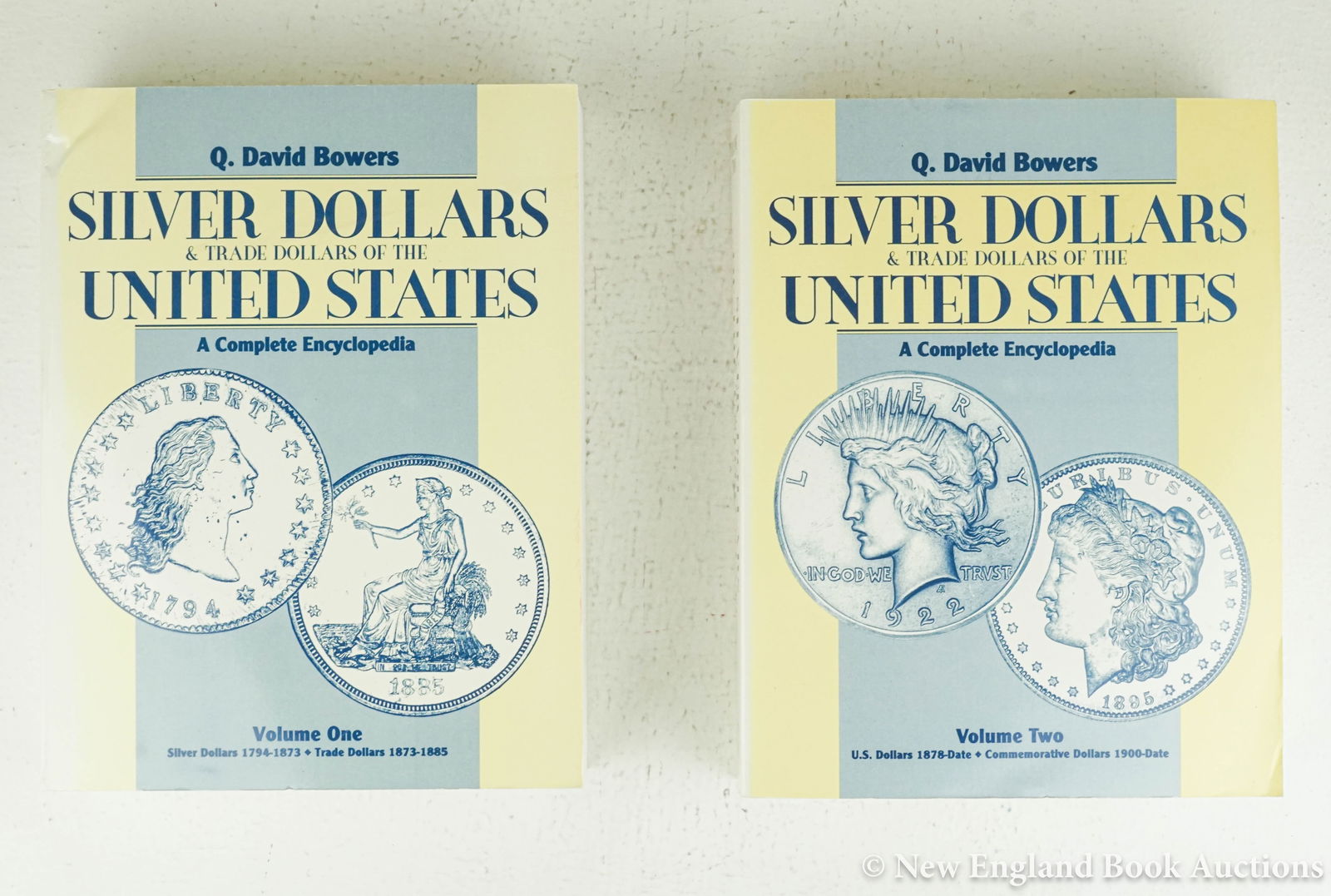 Bowers, Q. David: 44. Bowers, Q. David. Silver Dollars & Trade Dollars of the United States. A Complete Encyclopedia. Profusely illustrated. 2 volumes. 4to, wrappers; light wear. (Wolfeboro, NH, 1993) [100/150]