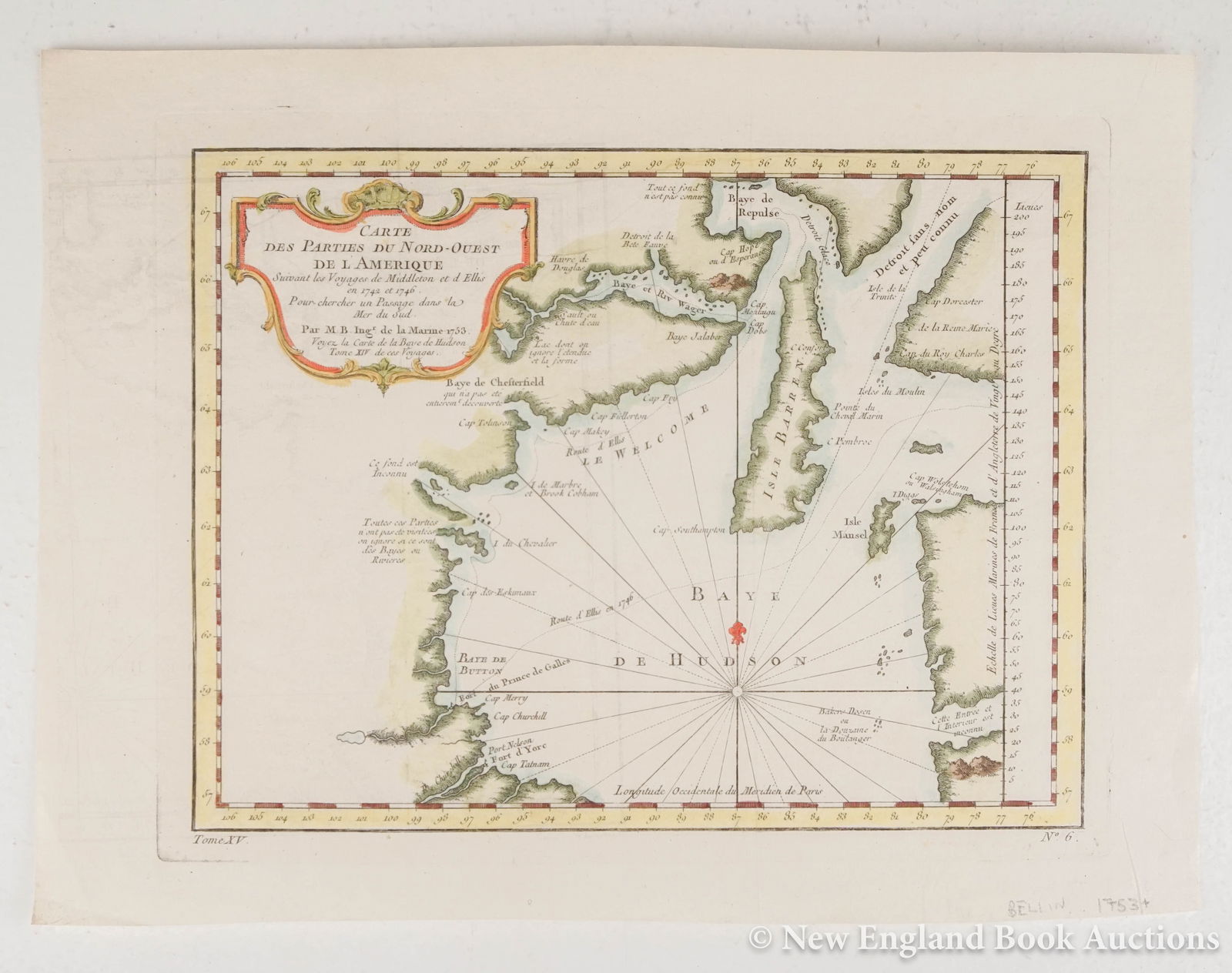 Cartography: 55. Cartography. Group of 11 engraved maps, mostly of North America. Various sizes, most outlined in color; most moderate wear. Vp, vd [300/500] Includes: Bonne. Partie De L'Amerique