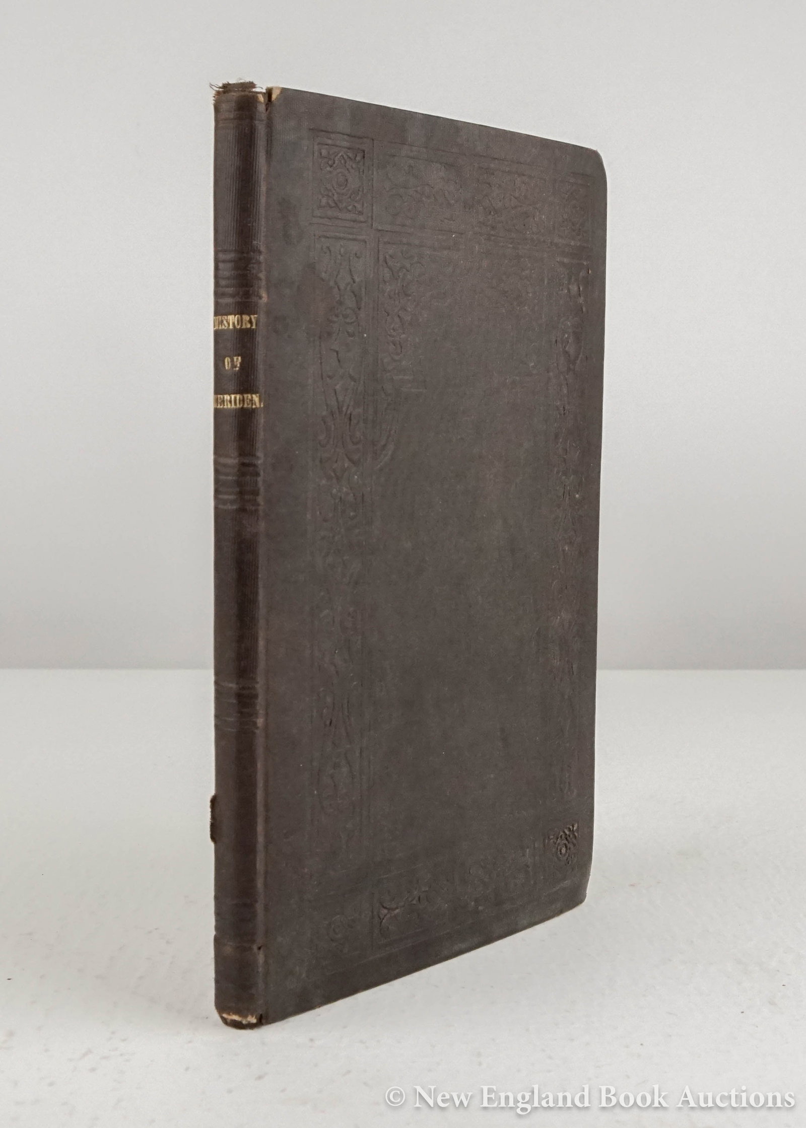 Connecticut: 72. Connecticut. Perkins, G. W. Historical Sketches of Meriden. Folding frontispiece plan. Thin 8vo, publisher's cloth; spine-ends frayed, scattered foxing, Walter Booth ink ex-libris. West Meriden: