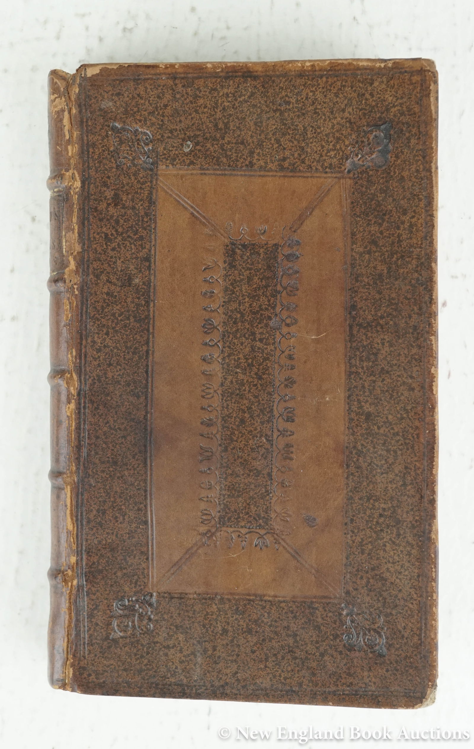 Cotton, Charles: 76. Cotton, Charles. The Genuine Poetical Works...Third Edition, Corrected. 9 folding engraved plates. 12mo, contemporary speckled calf decorated in blind; moderate wear, contemporary armorial