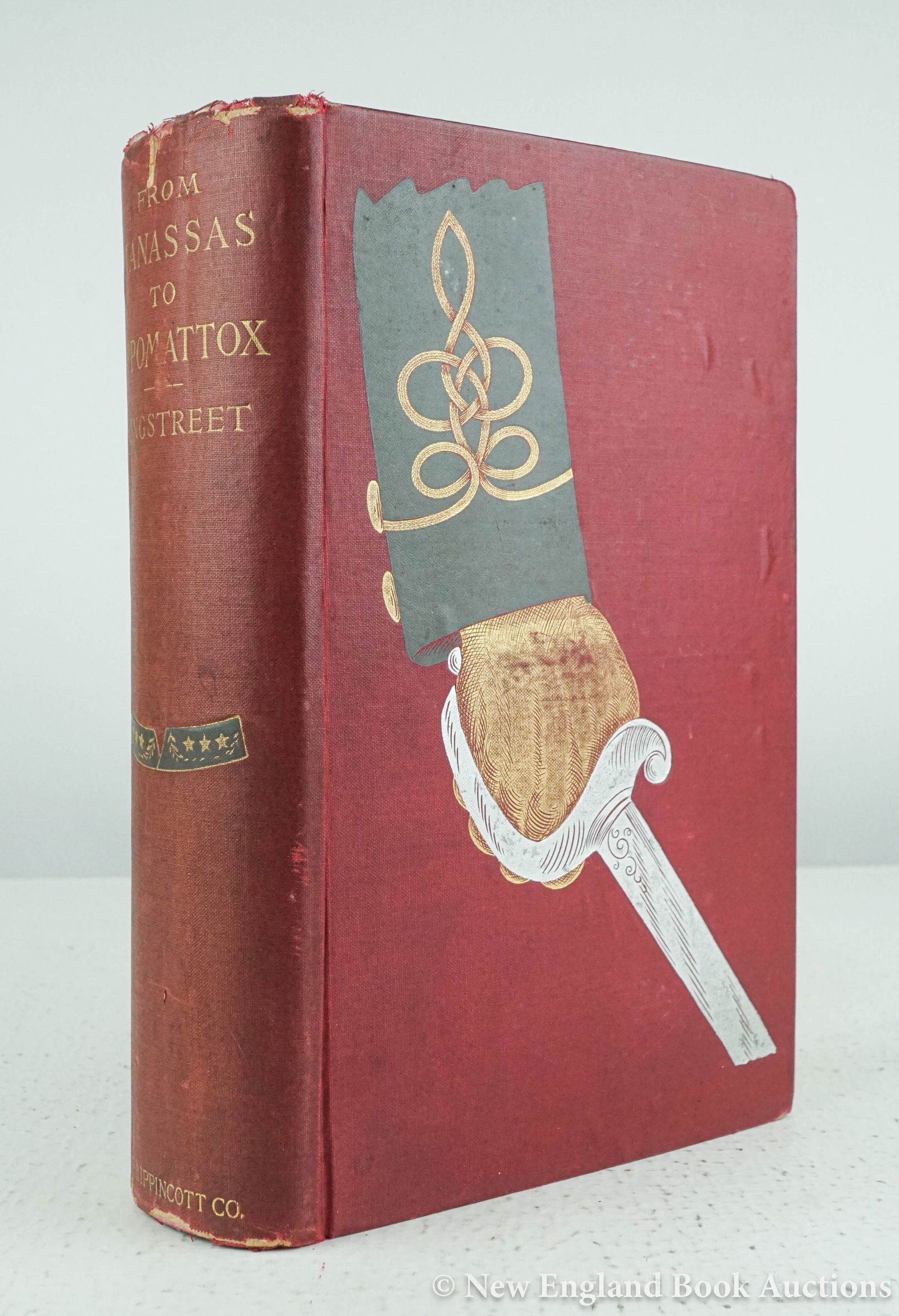 Longstreet, James: 132. Longstreet, James. From Manassas to Appomattox. Illustrated. Thick 8vo, publisher's decorated cloth; title partially detached with tear at inner margin, generally sound otherwise. 
