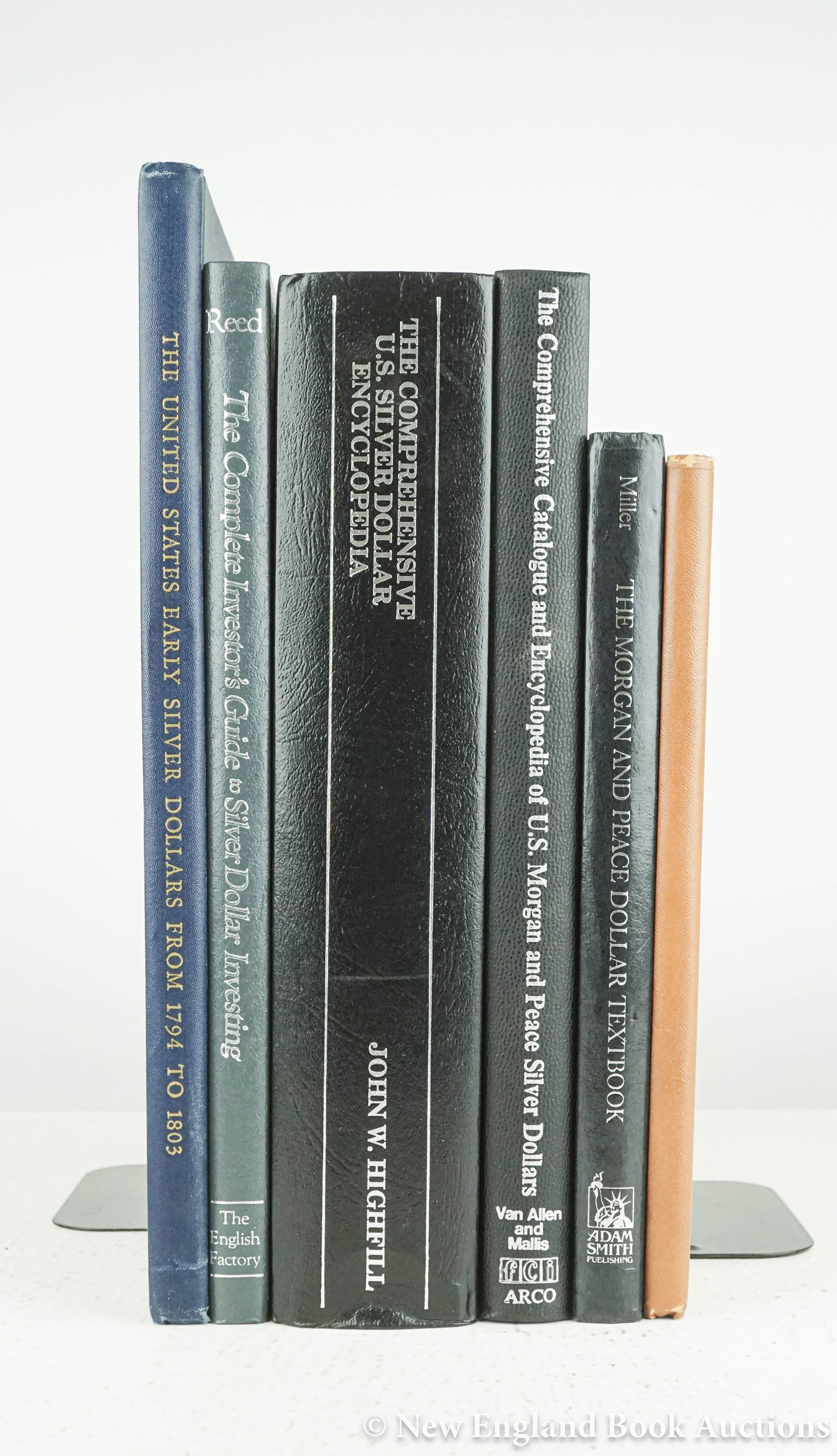 Silver Dollars: 196. Silver Dollars. Group of 6 volumes as listed below. Illustrated. 4to or 8vo, various bindings; moderate wear. Vp, Vd [125/175] Bolender. The United States Early Silver Dollars from 1794 to