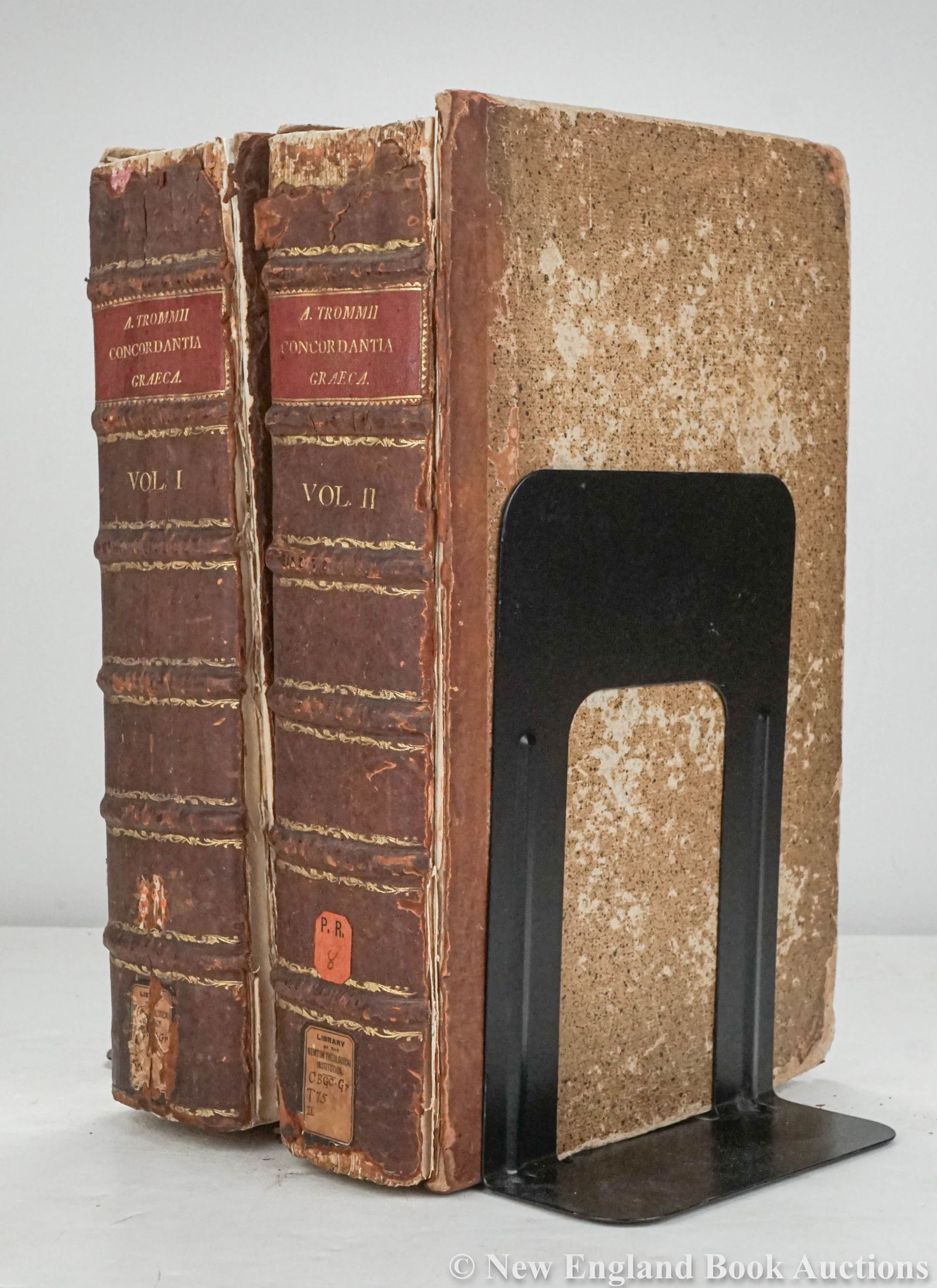 Trommius, Abraham: 216. Trommius, Abraham. Concordantiae Graecae versionis vulgo dictae LXX Interpretum. Titles in red and black. 2 volumes. Folio, contemporary calf-backed boards, gilt-lettered spine-labels; joints
