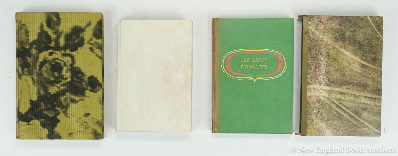 Book Binding: 13. Book Binding. Group of 3 volumes, as listed below. 8vo, cloth, vellum or leather with onlays, first top-edge gilt with morocco edges slipcase, original wrappers bound in; moderate wear. Second is