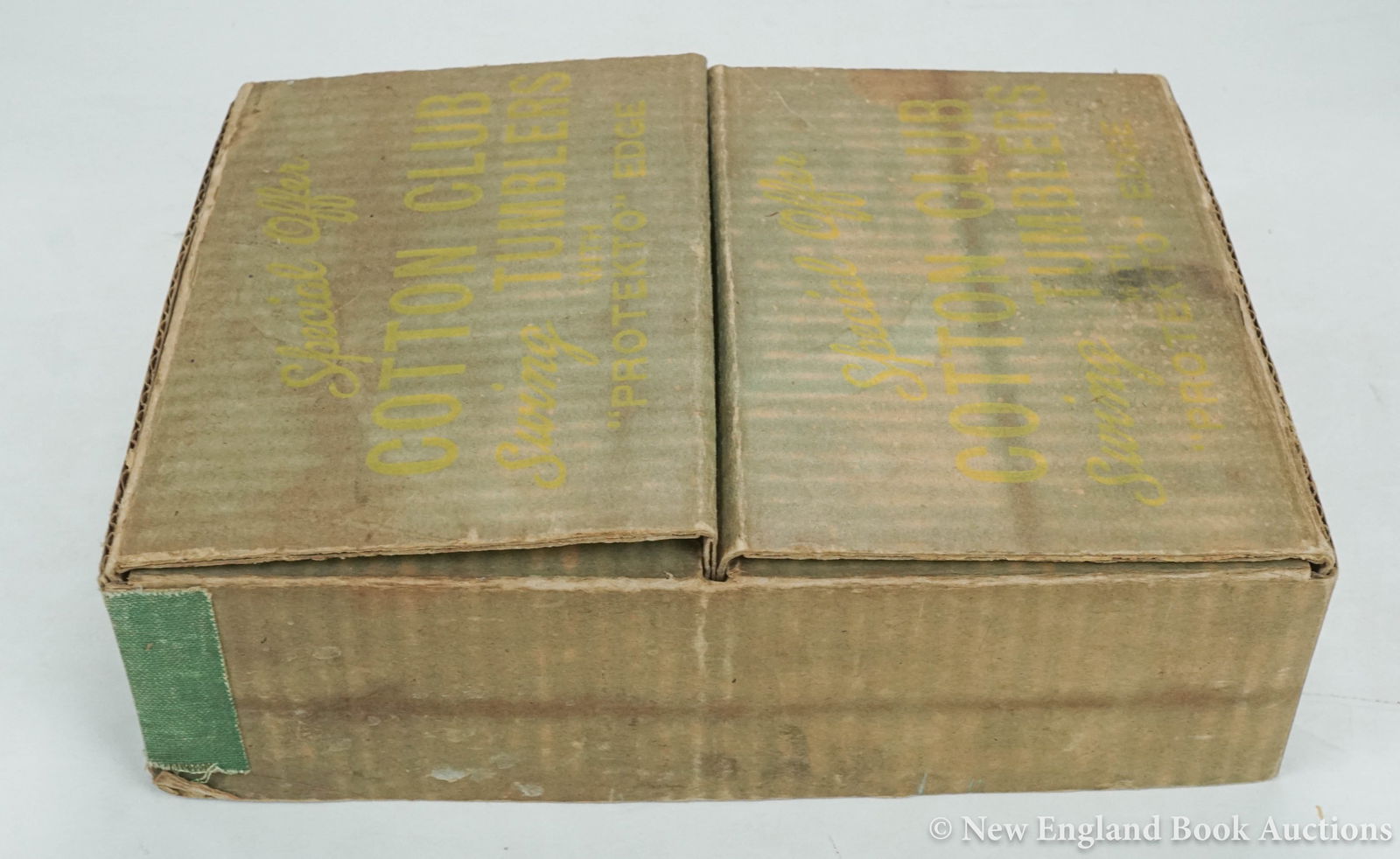 Cotton Club: 28. Cotton Club. Swing Tumblers with Protekto edge. Six 5 inch glasses, original box; light wear. American, nd [75/100]