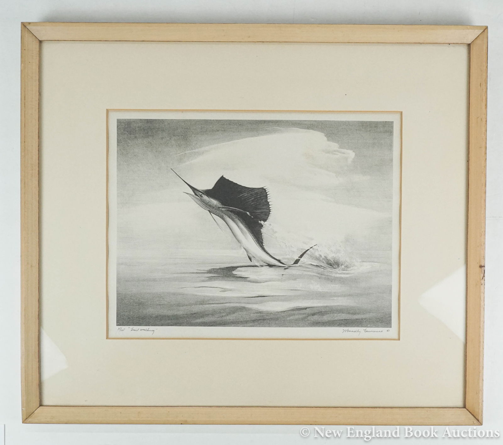 Lawrence, W. Goadby: 56. Lawrence, W. Goadby. Tail Walking. Fine lithograph. 9 x 12 inches plus margins, matted, in glass-fronted frame. ONE OF 125 SIGNED BY LAWRENCE. Np, nd [100/150]