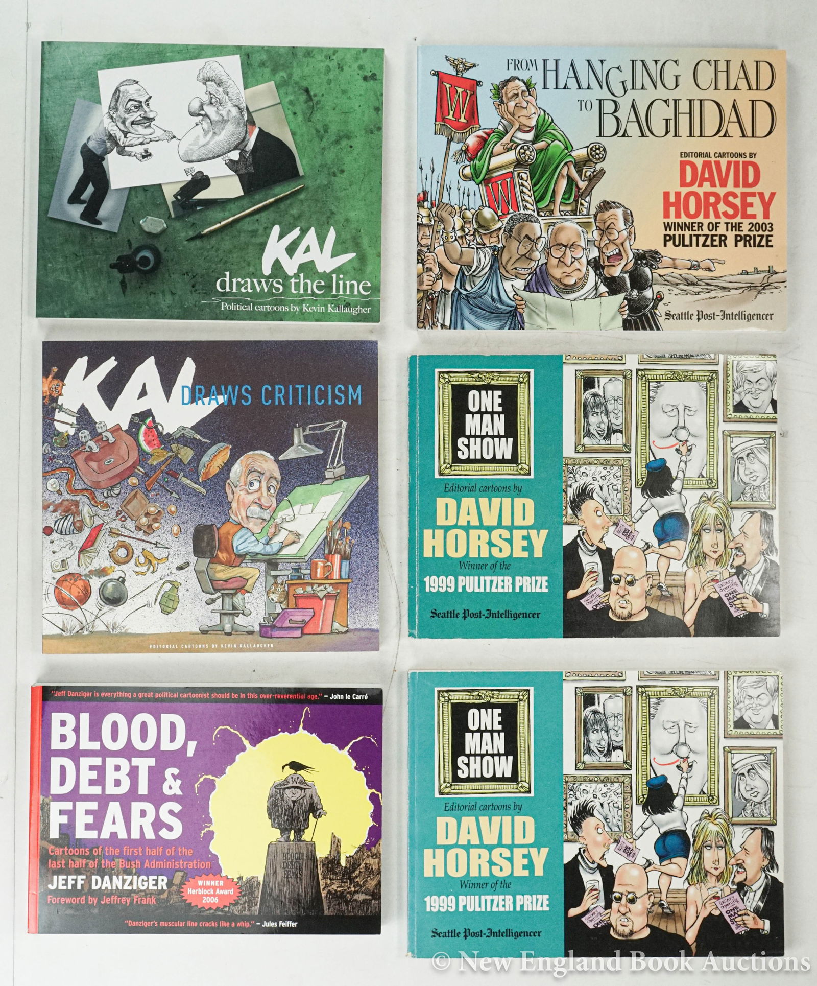 Cartoon Illustrations: 126. Cartoon Illustrations. Collection of 23 volumes, including a few duplicates. Illustrated. 4to or smaller, pictorial wrappers; light wear. Each is INSCRIBED & SIGNED to fellow illustrator Elena