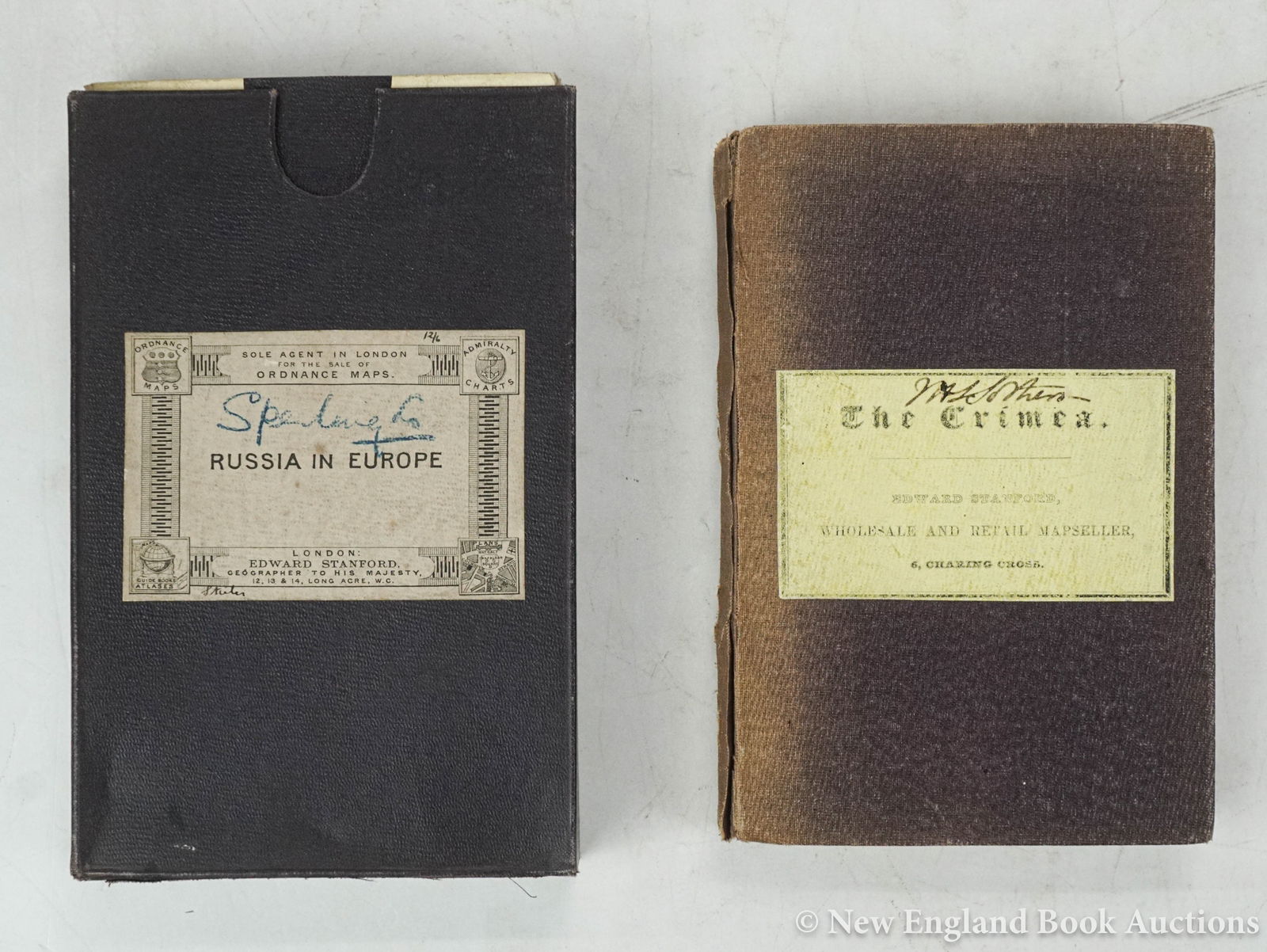 Crimea: 136. Crimea. Arrowsmith, John. Southern Portion of the Crimea * Kehnert, H.; & H. Habenicht. Eruop?ische Russland. Blatt 2. 25 x 33-1/2 and 41 x 35 inches respectively. Together 2 dissected color maps