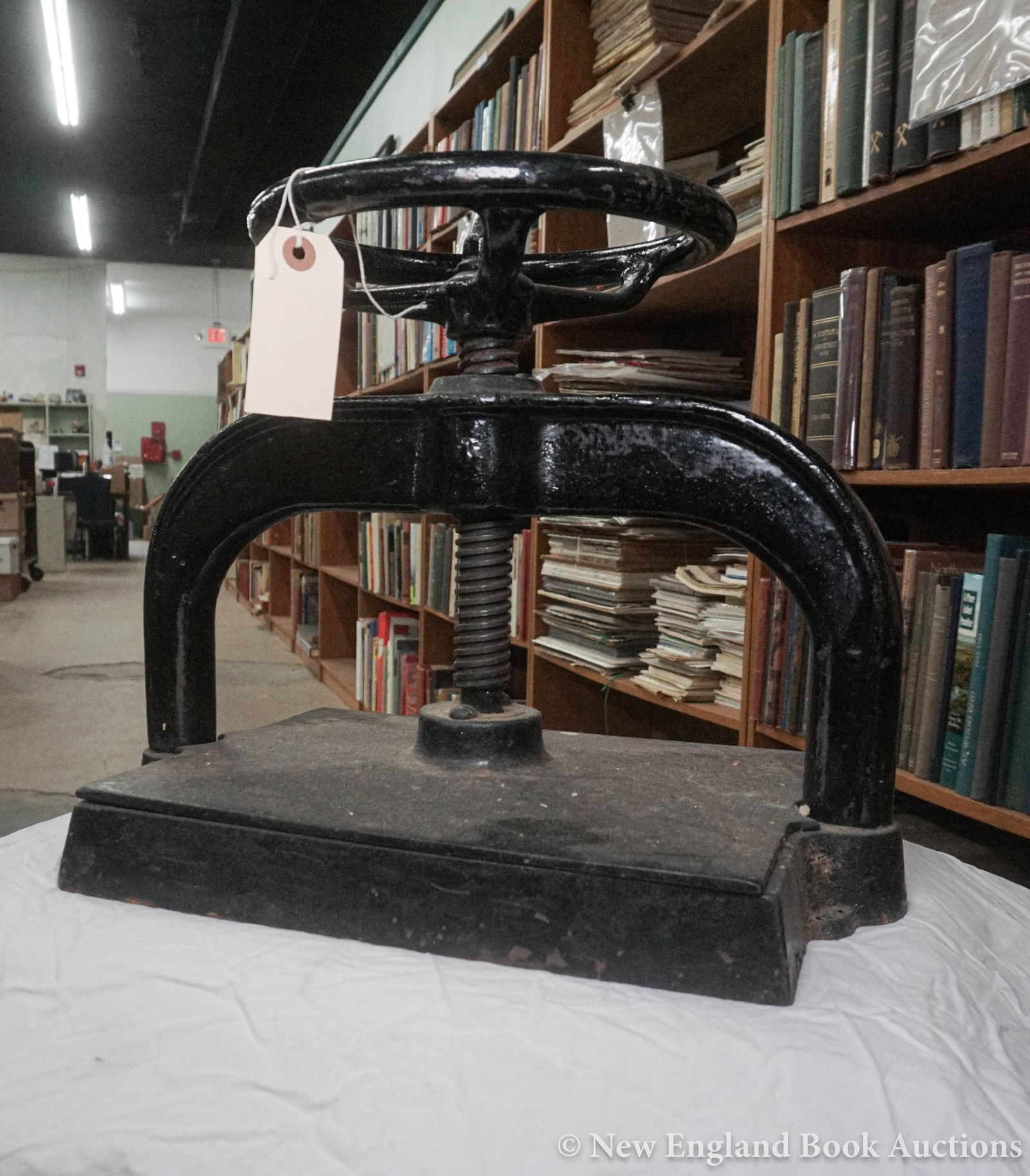 Copy Book Press: 137. Copy Book Press. Cast copy book press. 17 x 10 x 13 inches in height; moderate wear. American, 19th-century [150/250]