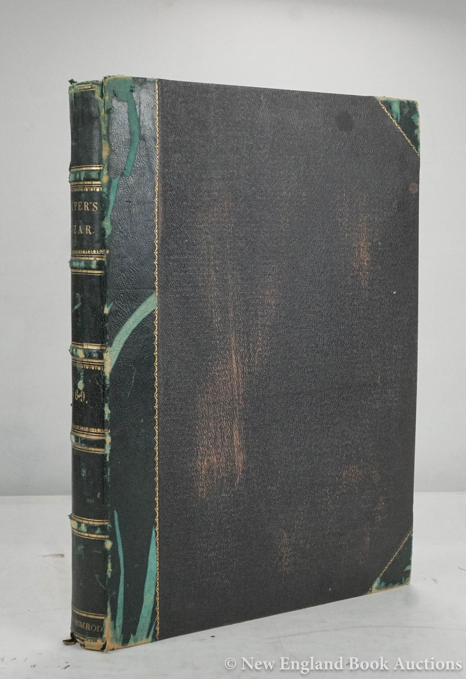 (Homer, Winslow): 163. (Homer, Winslow). Harper's Bazar. Volume II. Illustrated, including 3 plates by Homer. Folio, leather-backed boards (scuffed); a few margin tears, generally sound otherwise. New York, 1869 [100/1