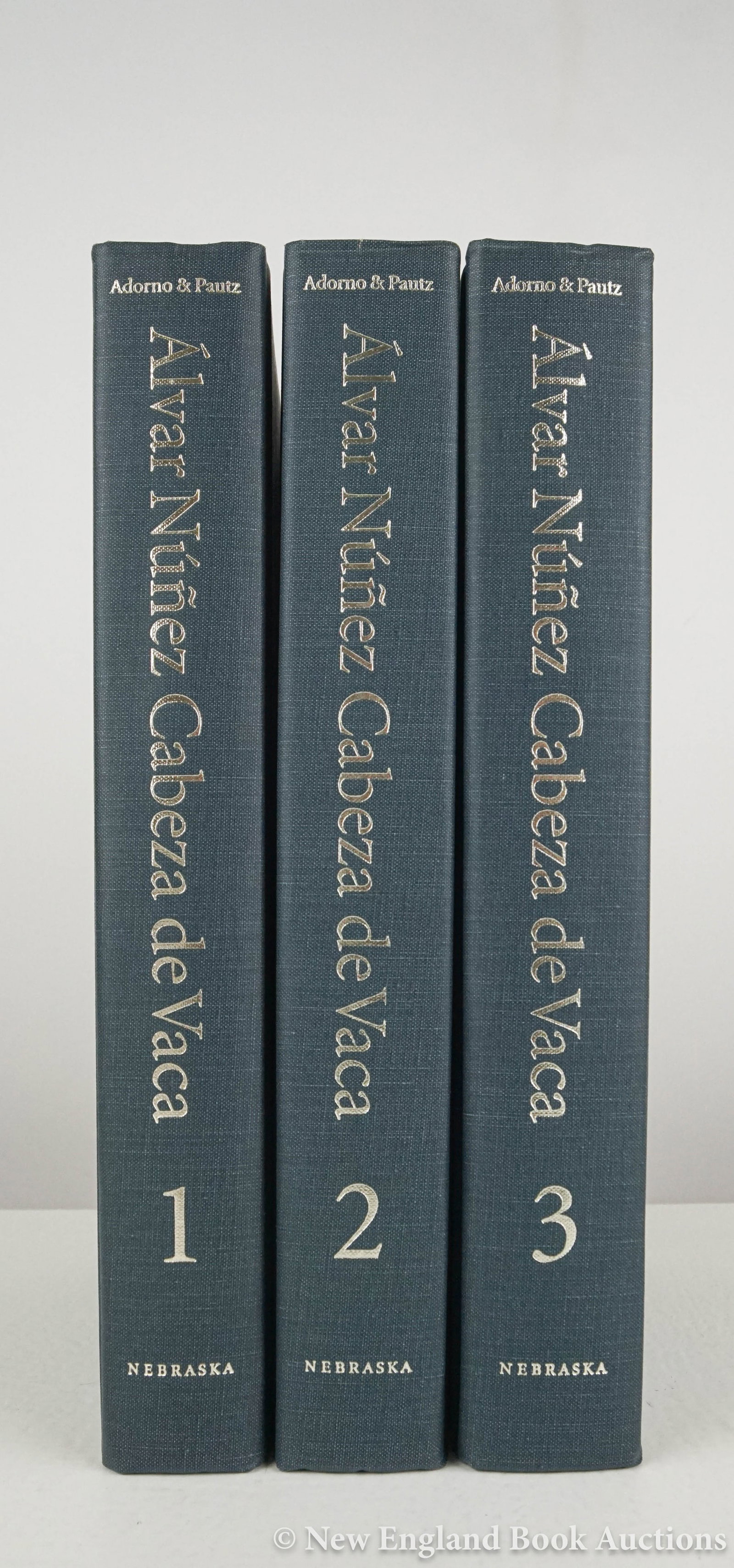 Adorno, Rolena; & Patrick Charles Pautz: 4. Adorno, Rolena; & Patrick Charles Pautz. ?lvar N??ez Cabeza de Vaca. His Account, His Life, and the Expedition of P?nfilo de Narv?ex. Maps. 3 volumes. 4to, cloth; light wear. Lincoln and London: