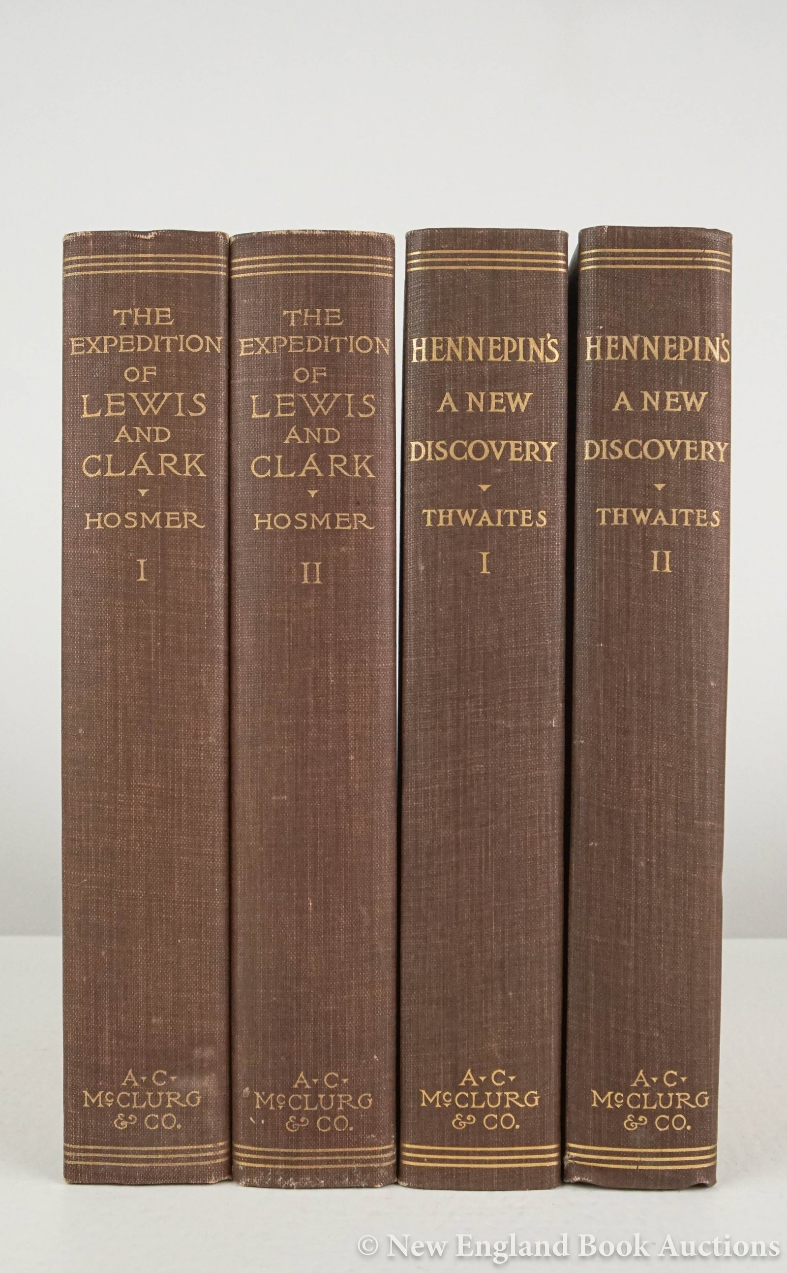 Americana: 9. Americana. Hennepin. A New Discovery of a Vast Country in America. Edited by Reuben Gold Thwaites. 2 volumes * History of the Expedition of Captains Lewis and Clark. Third Edition. Introduction by