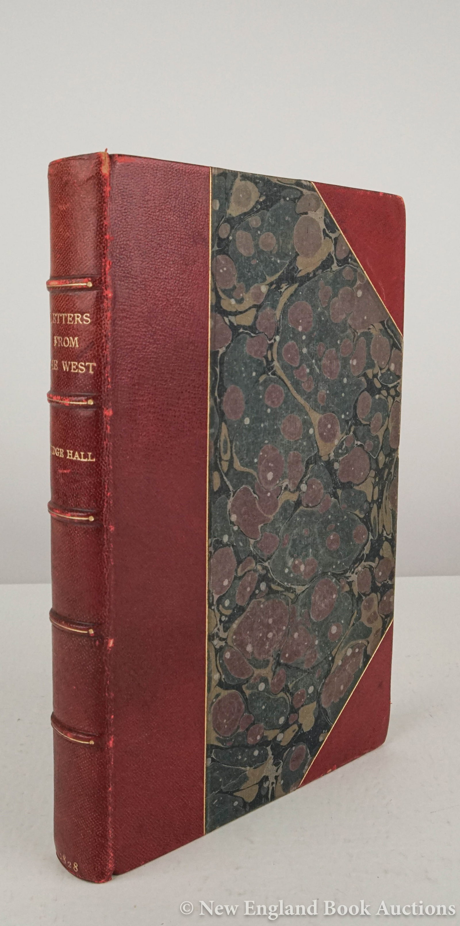 Hall, (James): 92. Hall, (James). Letters form the West. 8vo, 1/2 morocco; moderate wear, scattered foxing, toning, Edwin Stanton Fickes bookplate. London: Henry Colburn, 1828 [80/120] FIRST EDITION OF THE AUTHORS