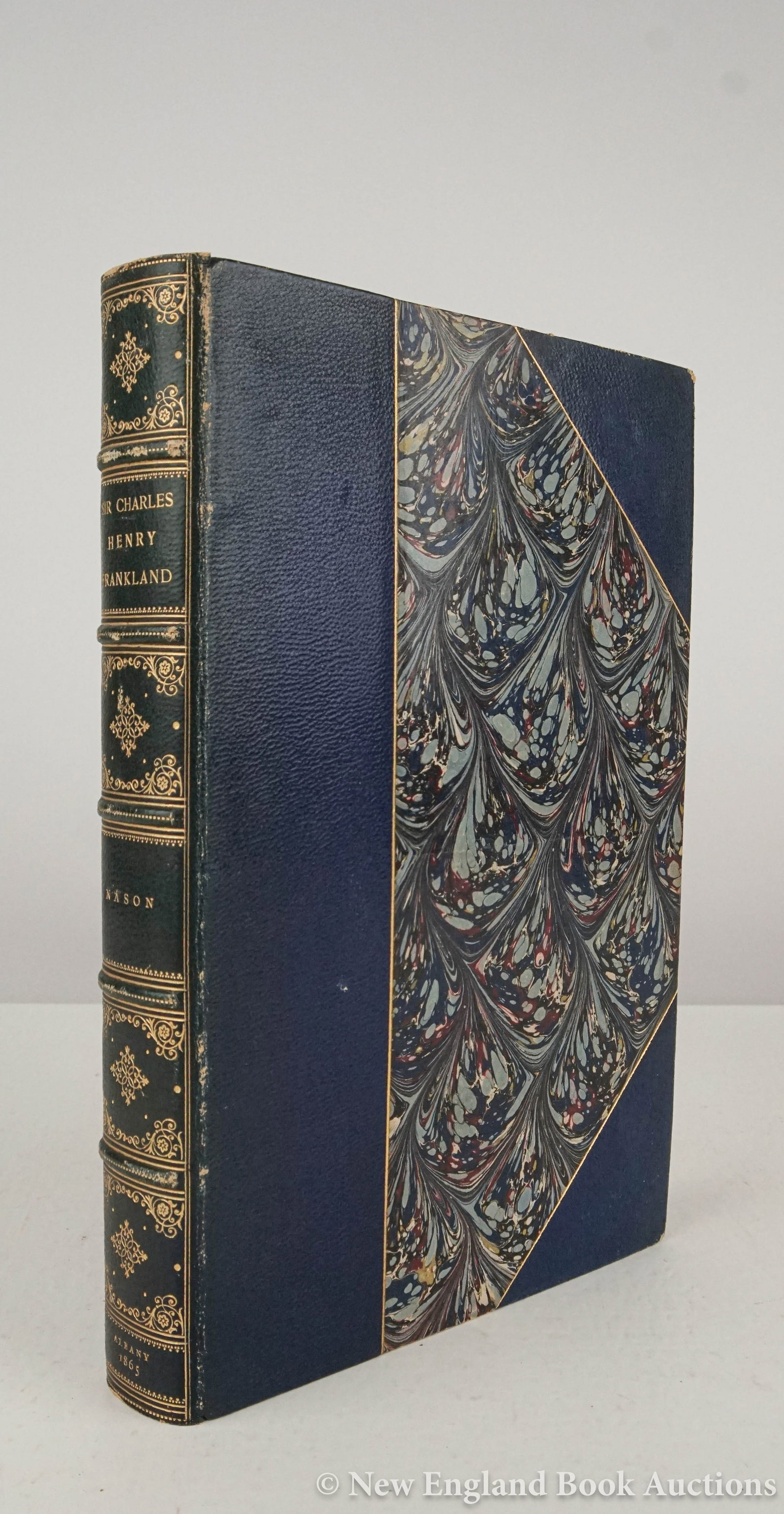 Nason, Elias: 128. Nason, Elias. Sir Charles Henry Frankland, Baronet: or Boston in the Colonial Times. Extra-illustrated. 8vo, 3/4 blue morocco by Sanford, spine gilt in 6 compartments, top-edge gilt; rubbed.