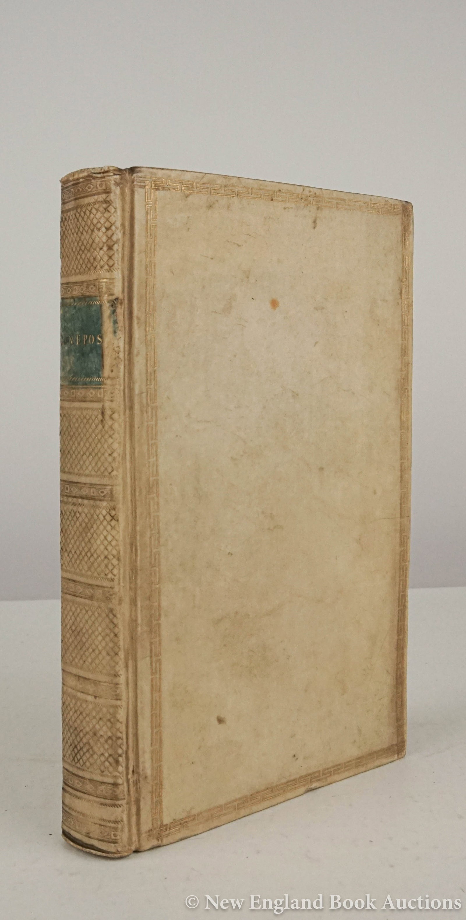 Nepos, Cornelius: 129. Nepos, Cornelius. Vitae Excellentium Imperatorum. Engraved title. 8vo, later gilt-decorated vellum; occasional ink marginalia, generally sound. Lugduni Batavorum et Roterdam: Ex Officina