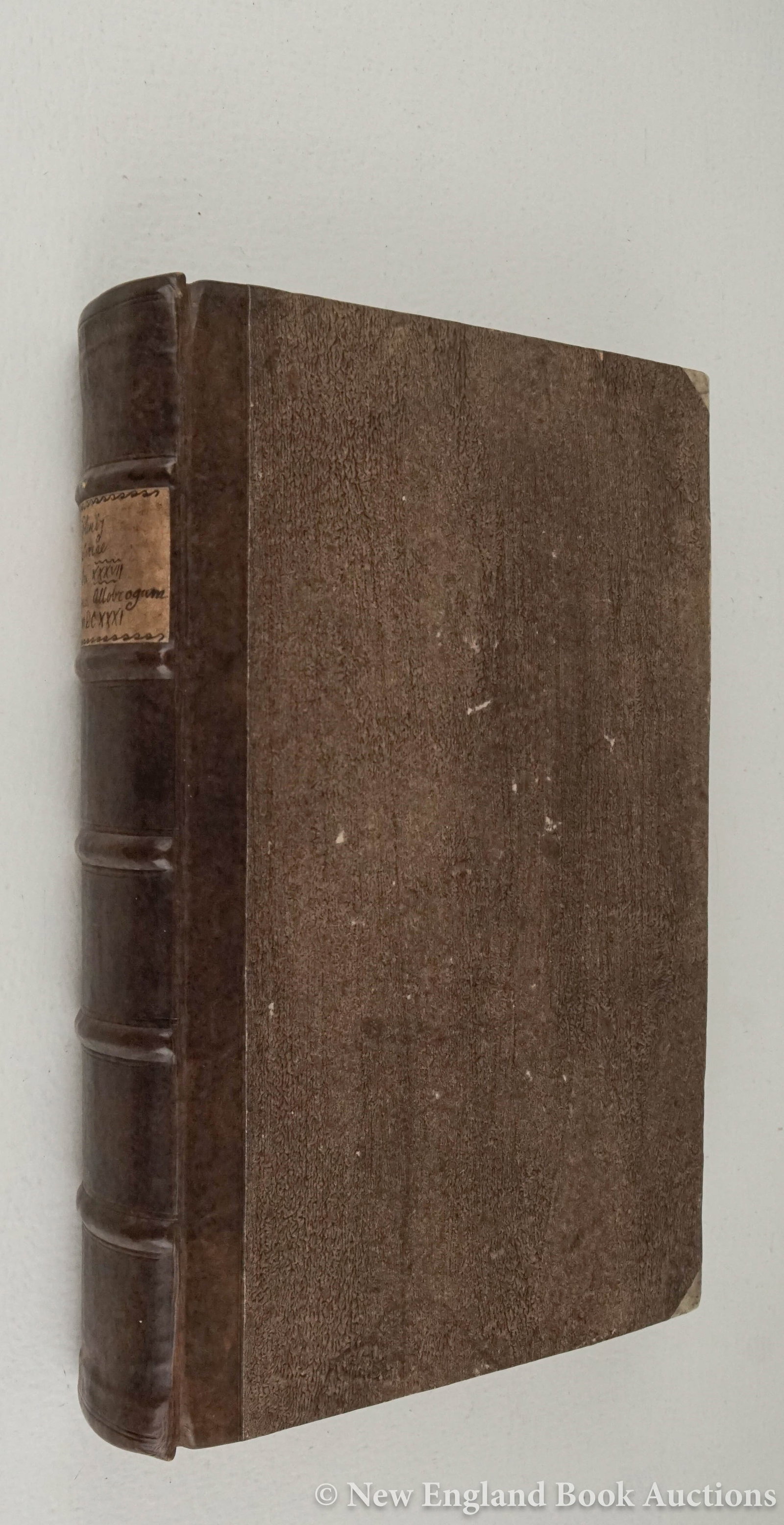 Plinius Secundus, Gaius: 139. Plinius Secundus, Gaius. Histori? Mundi Libri XXXVII. [36], 746 [i.e. 744], (162); [8], 173 [i.e. 175, [1] pages. 2 parts in 1 volume. Folio, later calf-backed boards; top-margin stained, 1