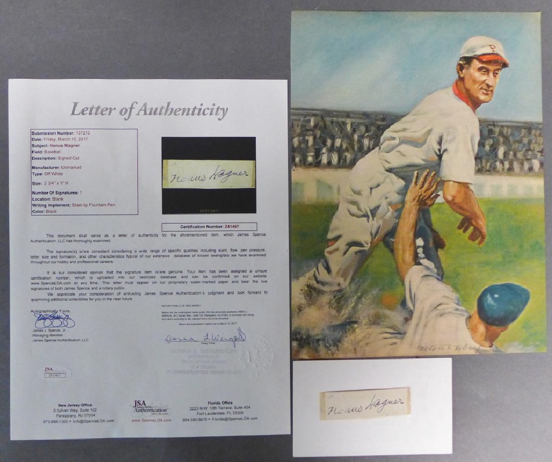 Honus Wagner Signed Cut w/ JSA (1 of 7)