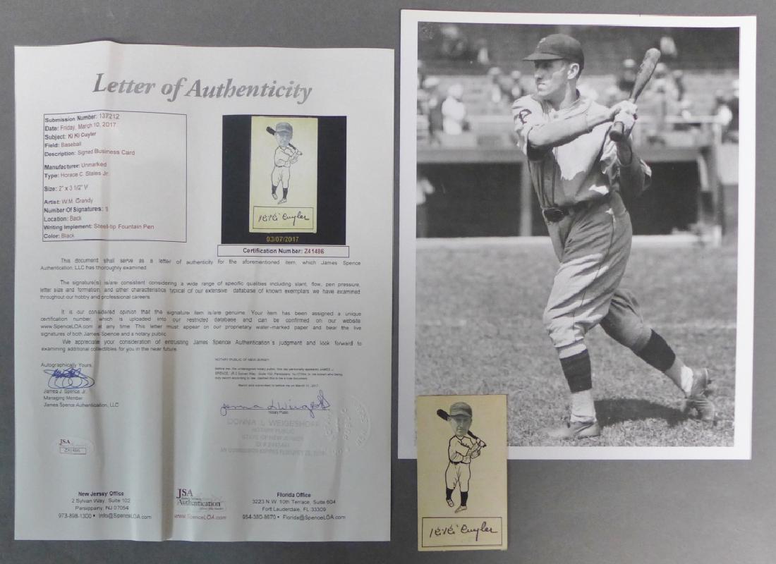 Hall of Famer Ki Ki Cuyler Signed Business Card w/ JSA (1 of 7)