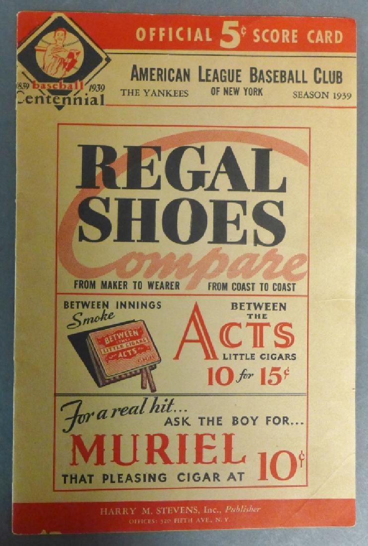 1939 New York Yankees Stadium All Star Program (1 of 10)