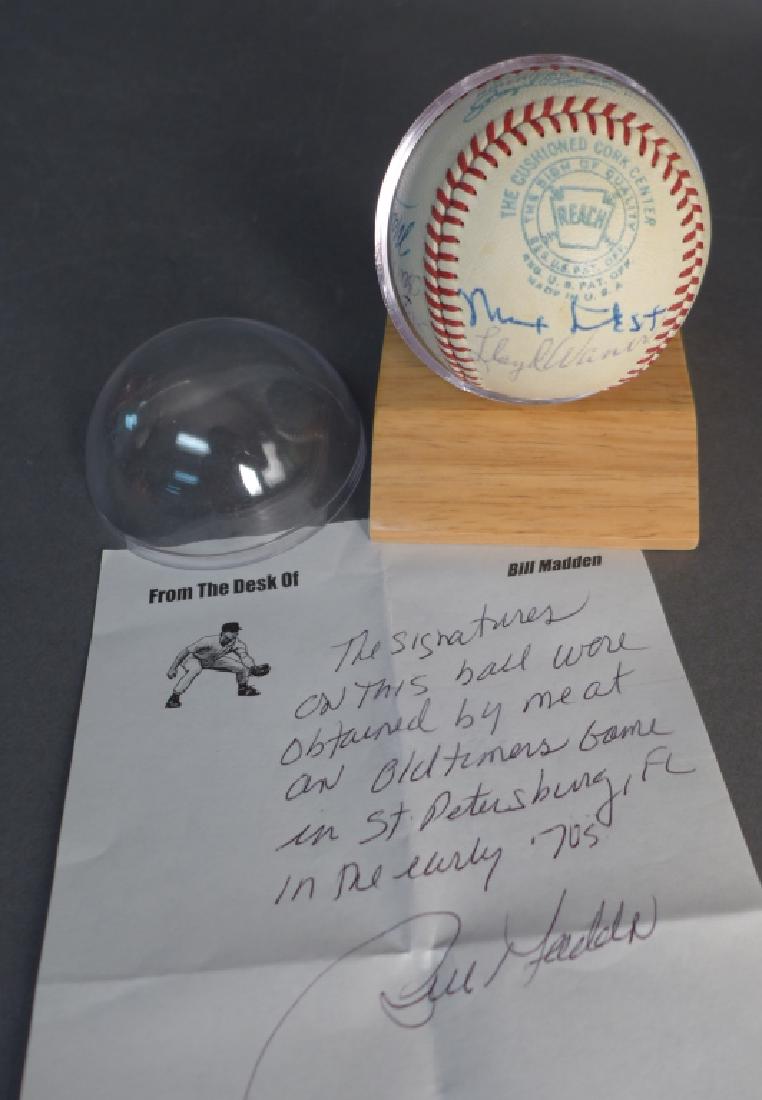 Autographed Joe Cronin Ball with 7 HOF Signatures (1 of 8)