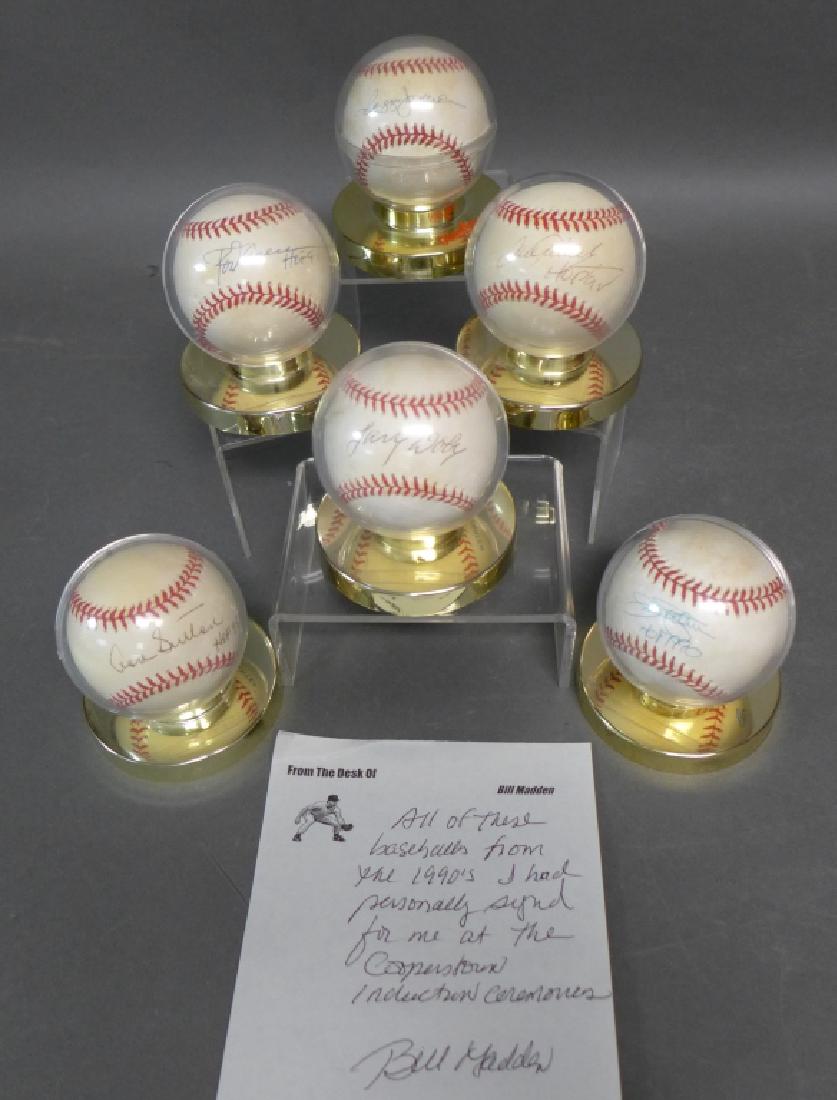 Collection of Six 1990's HOF Signed Baseballs (1 of 10)