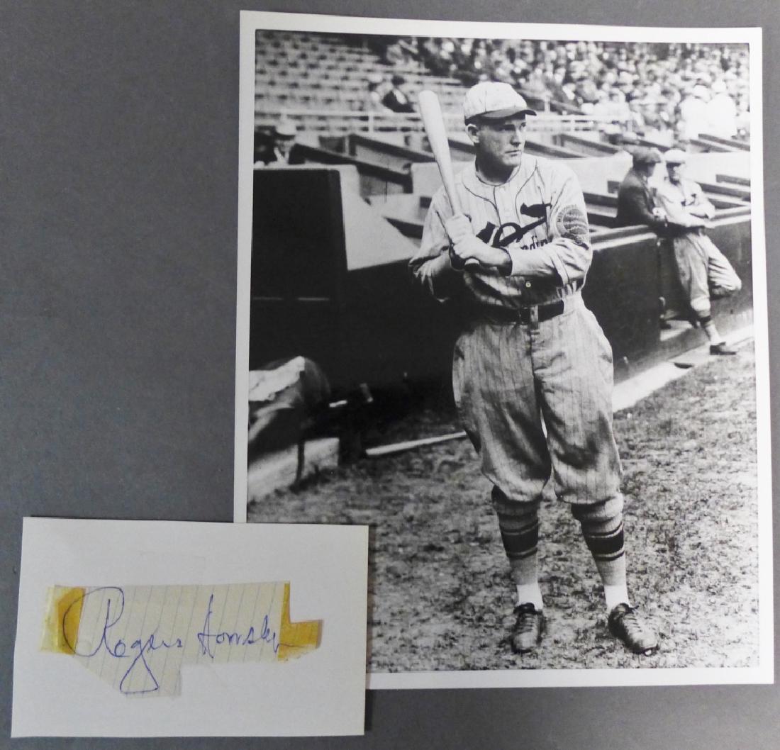 Hall of Famer Roger Hornsby Signed Mounted Cut (1 of 8)