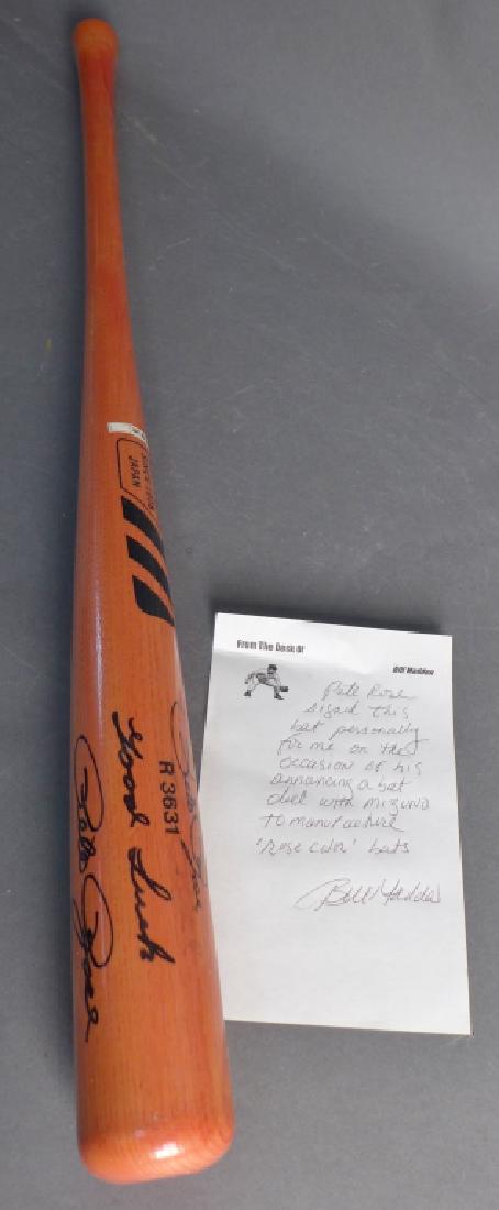 Pete Rose Autographed "Rose Colored" Mizuno Bat (1 of 10)