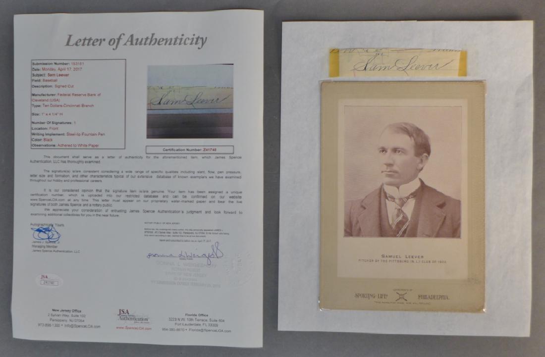 Sam Leever Cabinet Card w/ Autograph Cut & JSA (1 of 7)