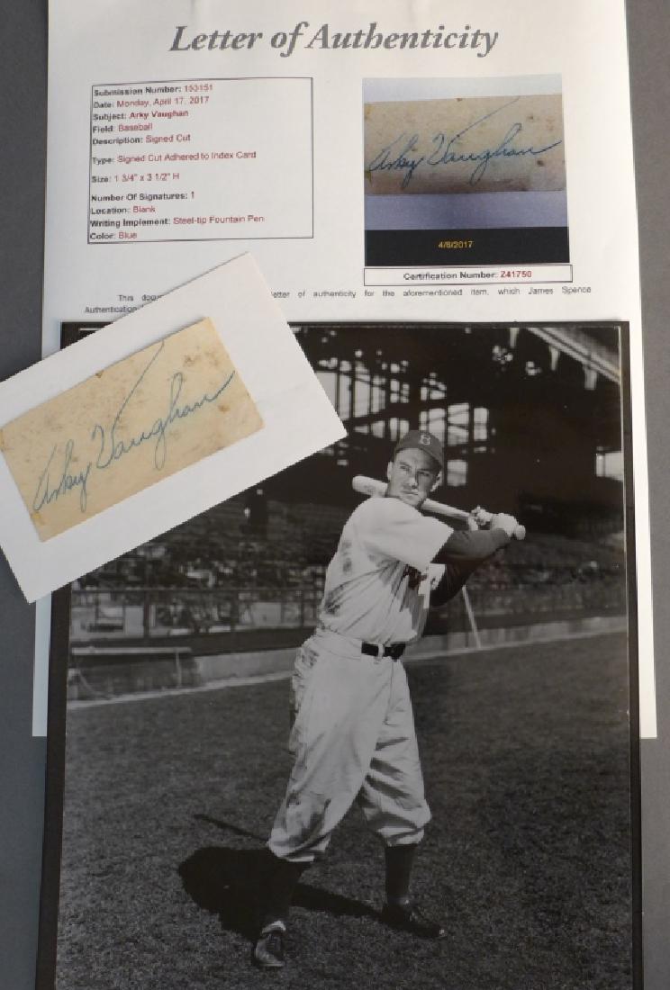 HOF'er Arky Vaughan Photo & Autograph Cut w/ JSA Cert (1 of 5)