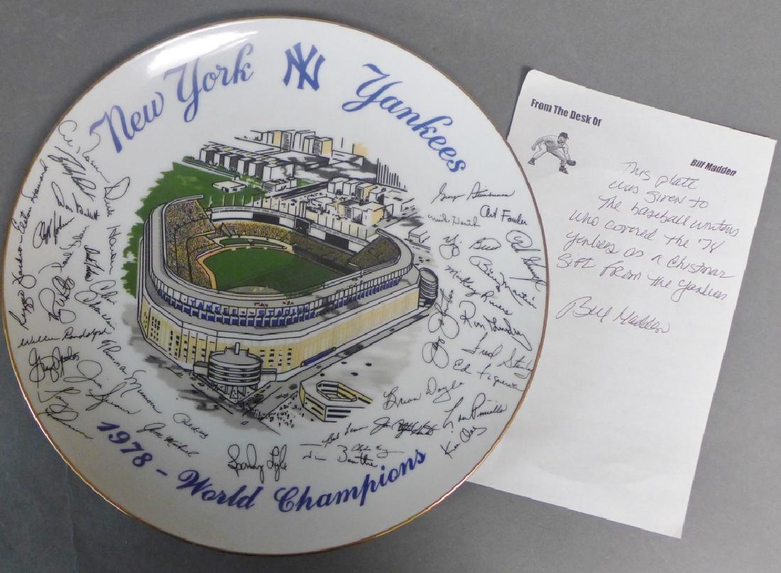NY Yankees 1978 World Champions Plate (1 of 10)