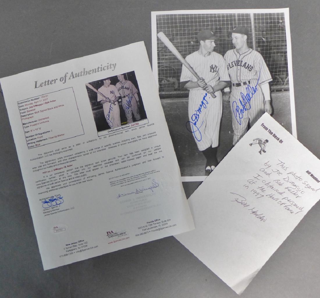 Joe DiMaggio & Bob Feller Autograph w/ JSA (1 of 8)