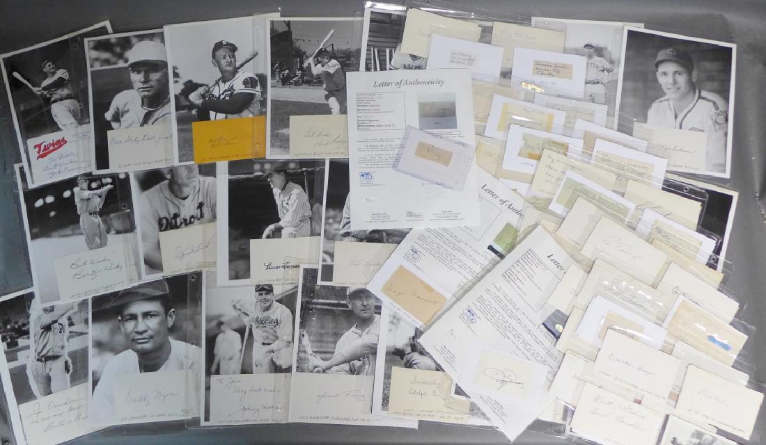 Large Collection of Autographed Cuts, some w/ JSA (1 of 10)
