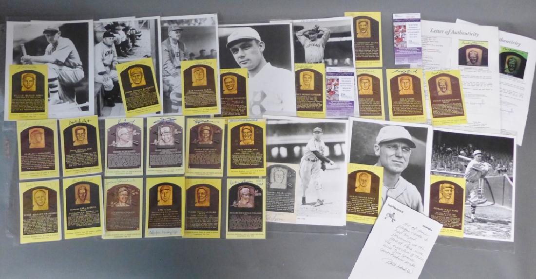 Autographed HOF Plaque Cards some w/ JSA (1 of 8)