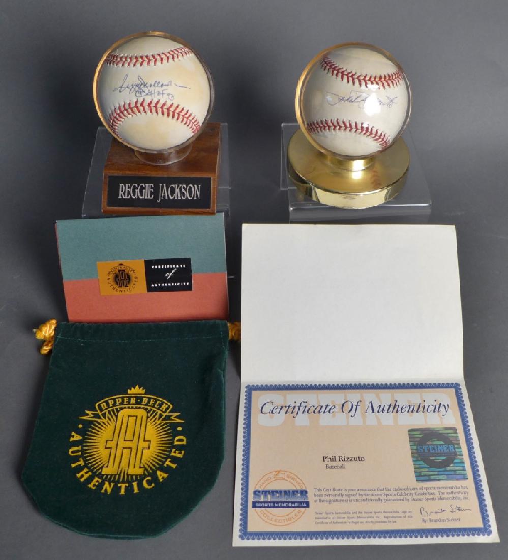 Reggie Jackson & Phil Rizzuto Signed Baseballs (1 of 9)
