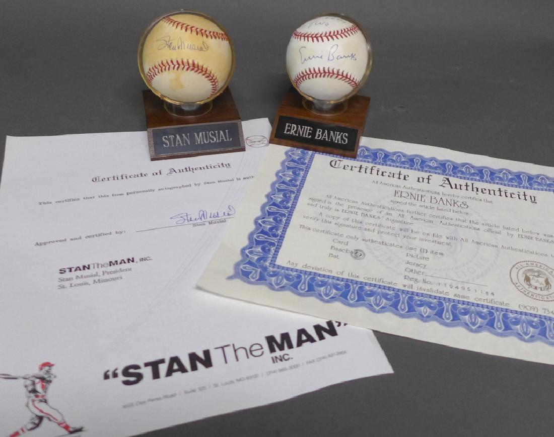 Ernie Banks & Stan Musial Autographed Baseballs (1 of 10)