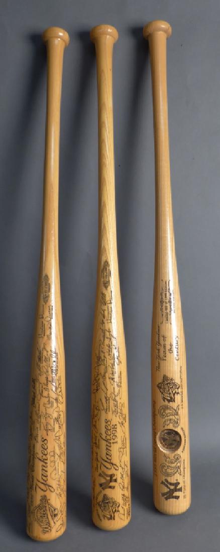 Three World Series Champions Yankees Baseball Bats (1 of 10)