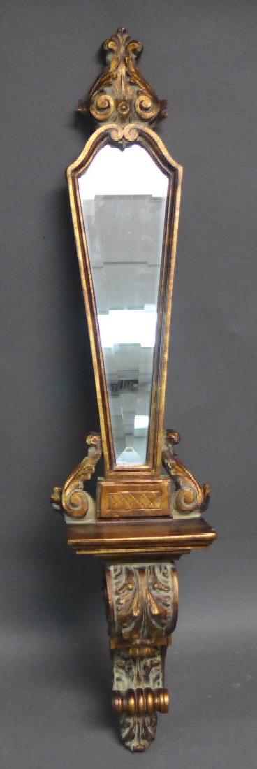 Rococo Style Giltwood Wall Shelf with Mirror (1 of 10)